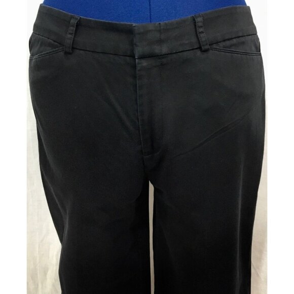 Dockers Pants Womens 12 Black Individual Fit Cropped Stretch Straight VTG - Picture 7 of 12